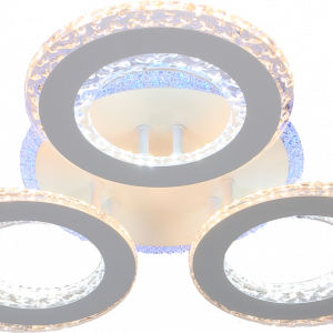 Люстра світлодіодна акрилова Sirius LI8423/3 WH (RGB) 114W+7W