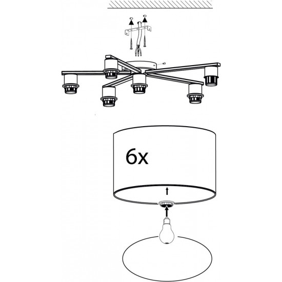 Люстра Sirius H262-6B на 6 плафонів  фото № 6
