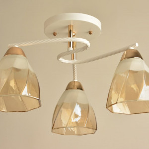 Люстра стельова Sirius Л 8125/3 WT+FG