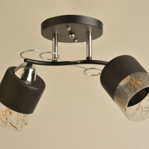 Люстра стельова Sirius Л 8128/2А BK+CR