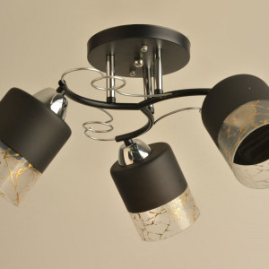 Люстра стельова Sirius Л 8128/3А BK+CR