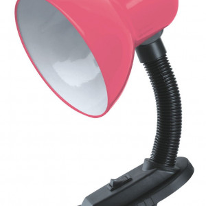 Лампа настільна Sirius TY 1108B на одну лампочку з прищіпкою (рожева)