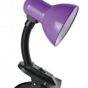 Лампа настільна Sirius TY 1108B на одну лампочку з прищіпкою (фіолетова)