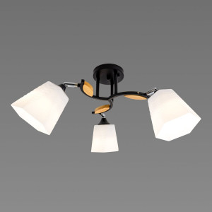 Люстра Sirius на 3 плафони B N4867/3 BK+WOOD