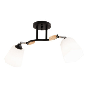 Люстра Sirius B N4867/2 BK+WOOD на 2 плафони