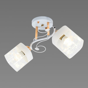 Люстра Sirius Ю 6753А/2 WH+FG на 2 плафони