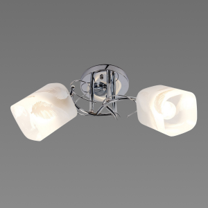 Люстра стельова Sirius Ю 6763B/2 CR на 2 плафони