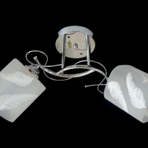 Люстра стельова Sirius Ю 6763B/2 CR на 2 плафони