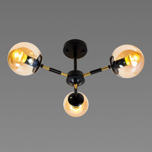 Люстра стельова Sirius Л 7993/3A BK+COPPER