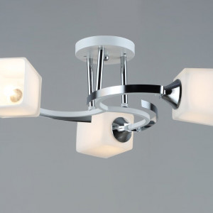 Люстра стельова B N5449/3 WT+CH на 3 плафони