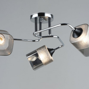 Люстра стельова Sirius B A4120/3 CH+BK на 3 плафони