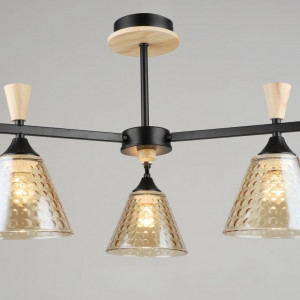 Люстра декоративна Sirius B N5664/3 BK+WOOD