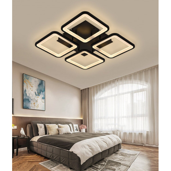 Люстра світлодіодна стельова Sirius 6086-4 BK 84W  фото № 4