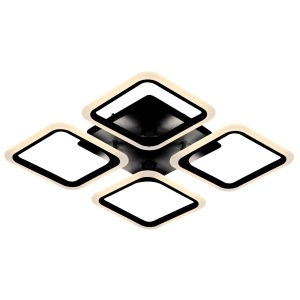 Люстра світлодіодна акрилова стельова Sirius 6110-4 BK 74W