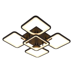 Люстра світлодіодна акрилова стельова Sirius 6112-5 BK 86W