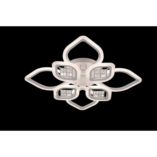 Люстра світлодіодна акрилова стельова Sirius 6168-8 WT 102W  фото № 2