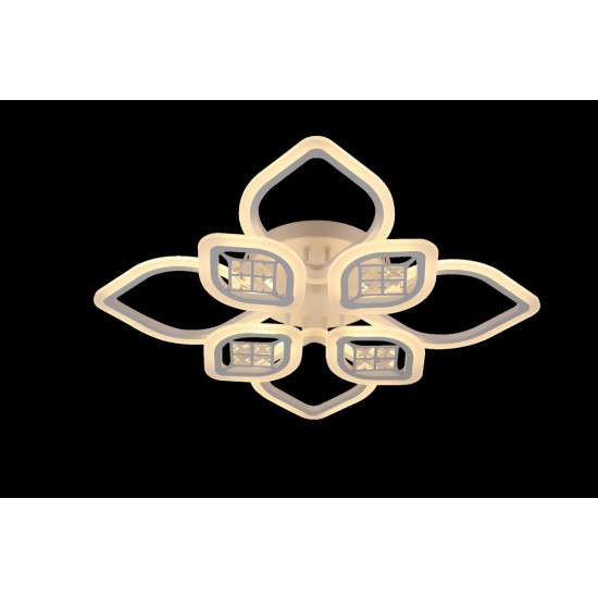 Люстра світлодіодна акрилова стельова Sirius 6168-8 WT 102W  фото № 3