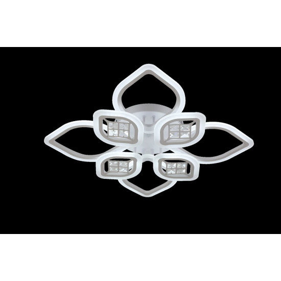 Люстра світлодіодна акрилова стельова Sirius 6168-8 WT 102W  фото № 4