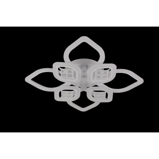 Люстра світлодіодна акрилова стельова Sirius 6168-8 WT 102W  фото № 5