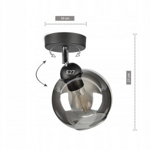 Люстра декоративна Sirius S4911-1 BK+SM