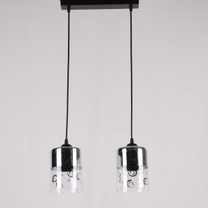 Люстра підвісна Sirius D516-2A BK+CR+WT