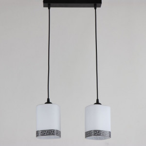 Люстра підвісна Sirius D431-2A BK+WT