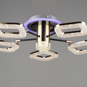 Люстра світлодіодна акрилова Sirius B YH1003/5 BK+GD