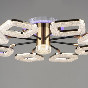 Люстра світлодіодна акрилова Sirius B YH1003/8 BK+GD 80W