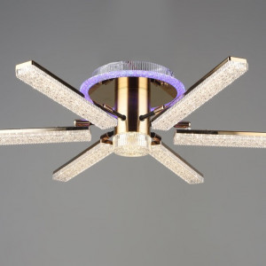 Люстра світлодіодна акрилова Sirius B YH1005/6 GD+BK 76W