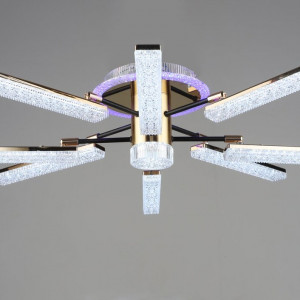 Люстра світлодіодна акрилова Sirius B YH1005/8 GD+BK 96W