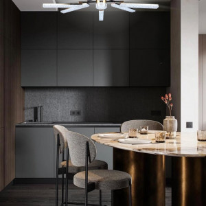 Люстра світлодіодна акрилова Sirius B YH1005/8 GD+BK 96W