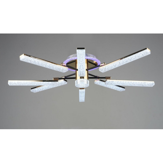 Люстра світлодіодна акрилова Sirius B YH1005/8 GD+BK 96W Зображення №2 Люстра світлодіодна акрилова Sirius B YH1005/8 GD+BK 96W фото № 2