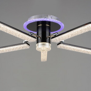 Люстра світлодіодна акрилова B YH0810/5 GD+BK 66W