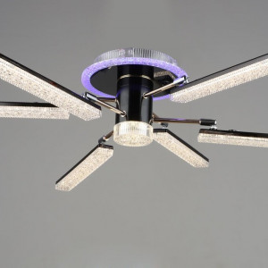 Люстра світлодіодна акрилова B YH0810/6 GD+BK 76W