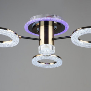 Люстра світлодіодна акрилова B YH0910/3 GD+BK 46W