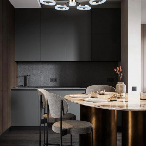 Люстра світлодіодна акрилова B YH0910/6 GD+BK