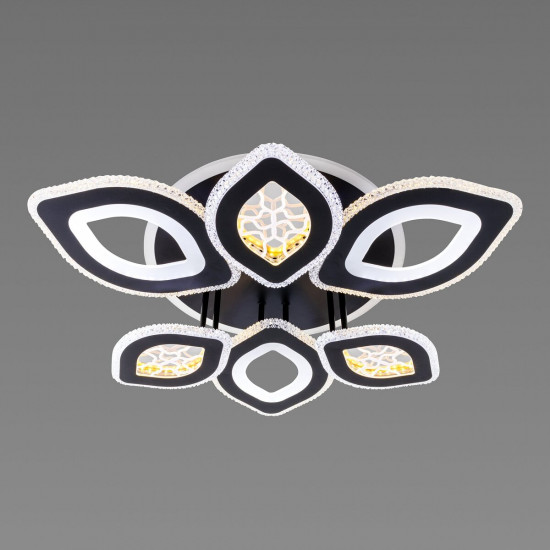 Люстра світлодіодна акрилова B S2353/3+3 BK 112W  фото № 3