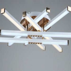 Люстра світлодіодна акрилова Sirius B YH837/6 WT+GD 78W