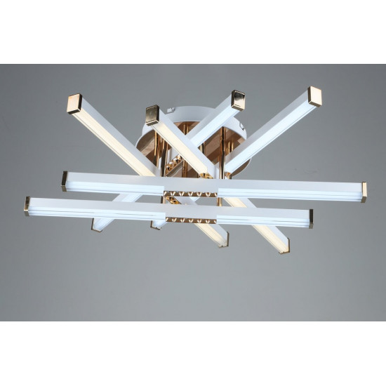 Люстра світлодіодна акрилова Sirius B YH837/6 WT+GD 78W  фото № 2