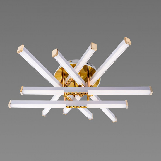 Люстра світлодіодна акрилова Sirius B YH837/6 WT+GD 78W  фото № 4