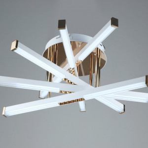 Люстра світлодіодна акрилова Sirius B YH839/5 WT+GD 65W