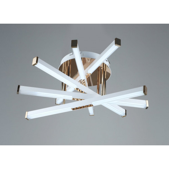 Люстра світлодіодна акрилова Sirius B YH839/5 WT+GD 65W  фото № 2