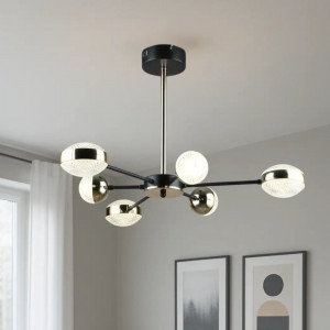 Люстра світлодіодна акрилова Sirius B YH870/3+3 COFFEE+GD