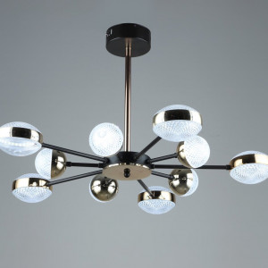 Люстра світлодіодна акрилова Sirius B YH870/5+5 COFFEE+GD