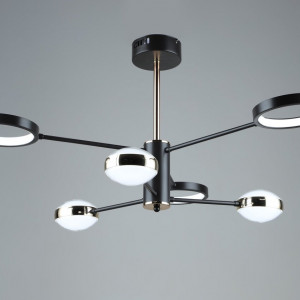 Люстра світлодіодна акрилова Sirius B YH872/3+3 COFFEE+GD