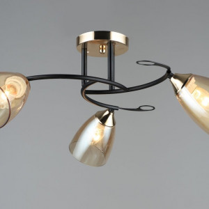 Люстра стельова Sirius B A4088/3 BK+FGD на 3 плафони