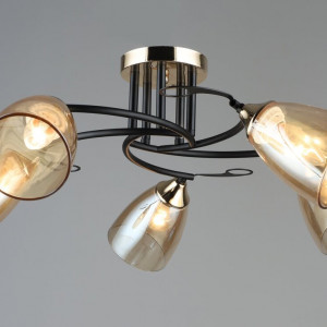 Люстра у вітальню Sirius B A4088/5 BK+FGD