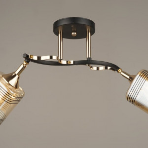 Люстра стельова Sirius B N4382/2 BK+FGD з поворотнім механізмом