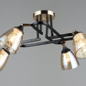 Люстра у вітальню Sirius B A4086/4 BK+FGD з поворотнім механізмом