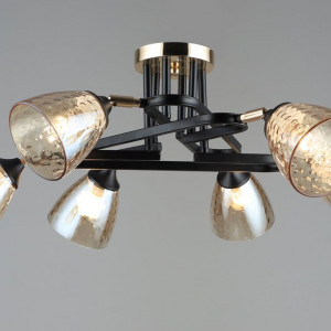 Люстра у вітальню Sirius B A4086/6 BK+FGD з поворотнім механізмом